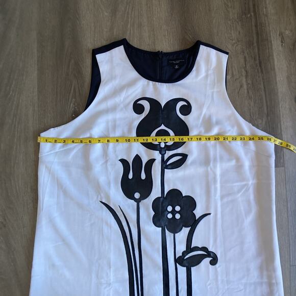 Victoria Beckham x Target Mod Shift Dress Sz 3XL White Black Tulip Applique - Picture 7 of 12